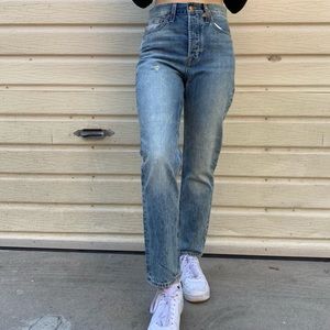 RIVET AND TREAD BLUE VINTAGE CROP JEANS MADEWELL